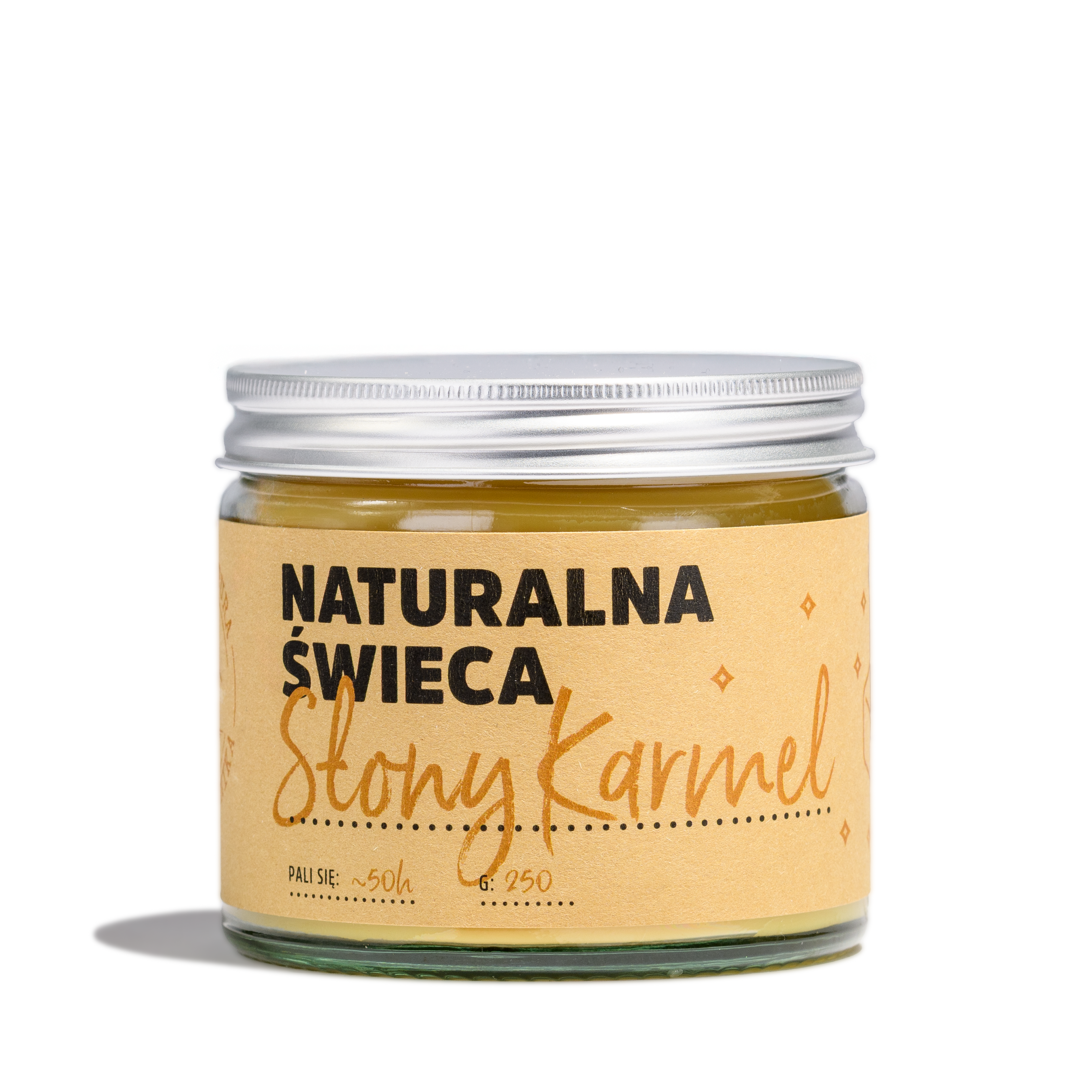 Naturalna Świeca Sojowa Słony Karmel