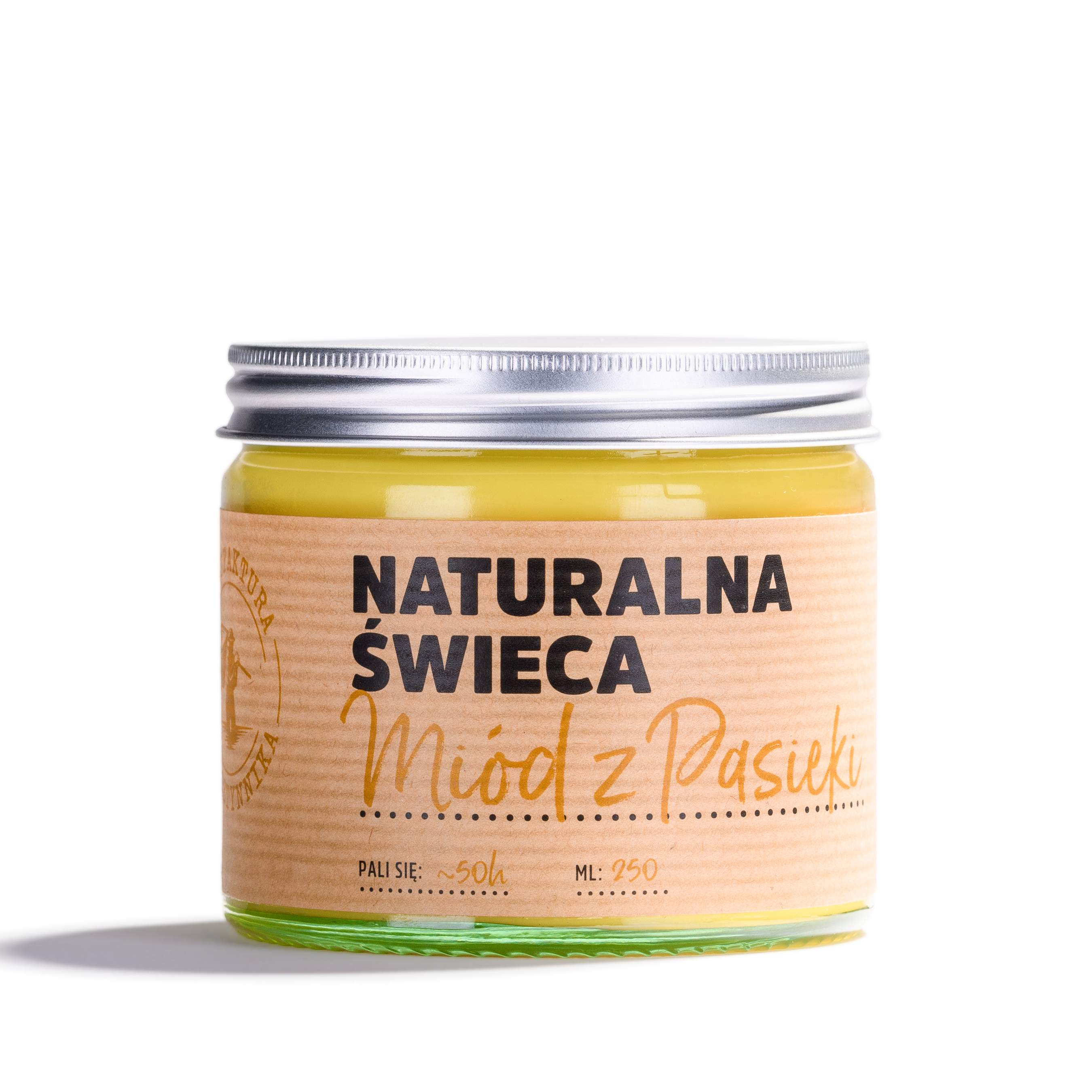 Naturalna Świeca Sojowa Miód z Pasieki