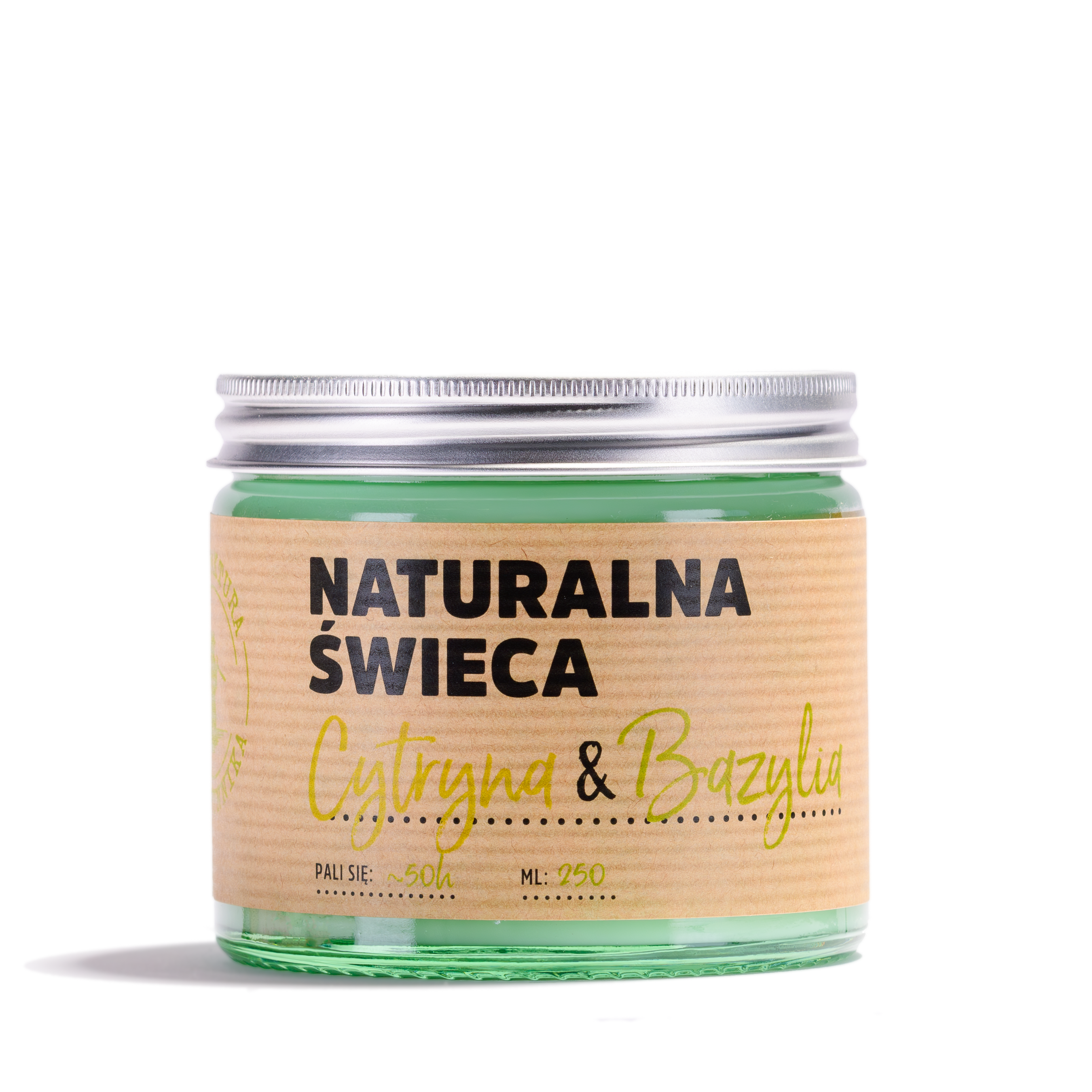 Naturalna Świeca Sojowa Cytryna & Bazylia