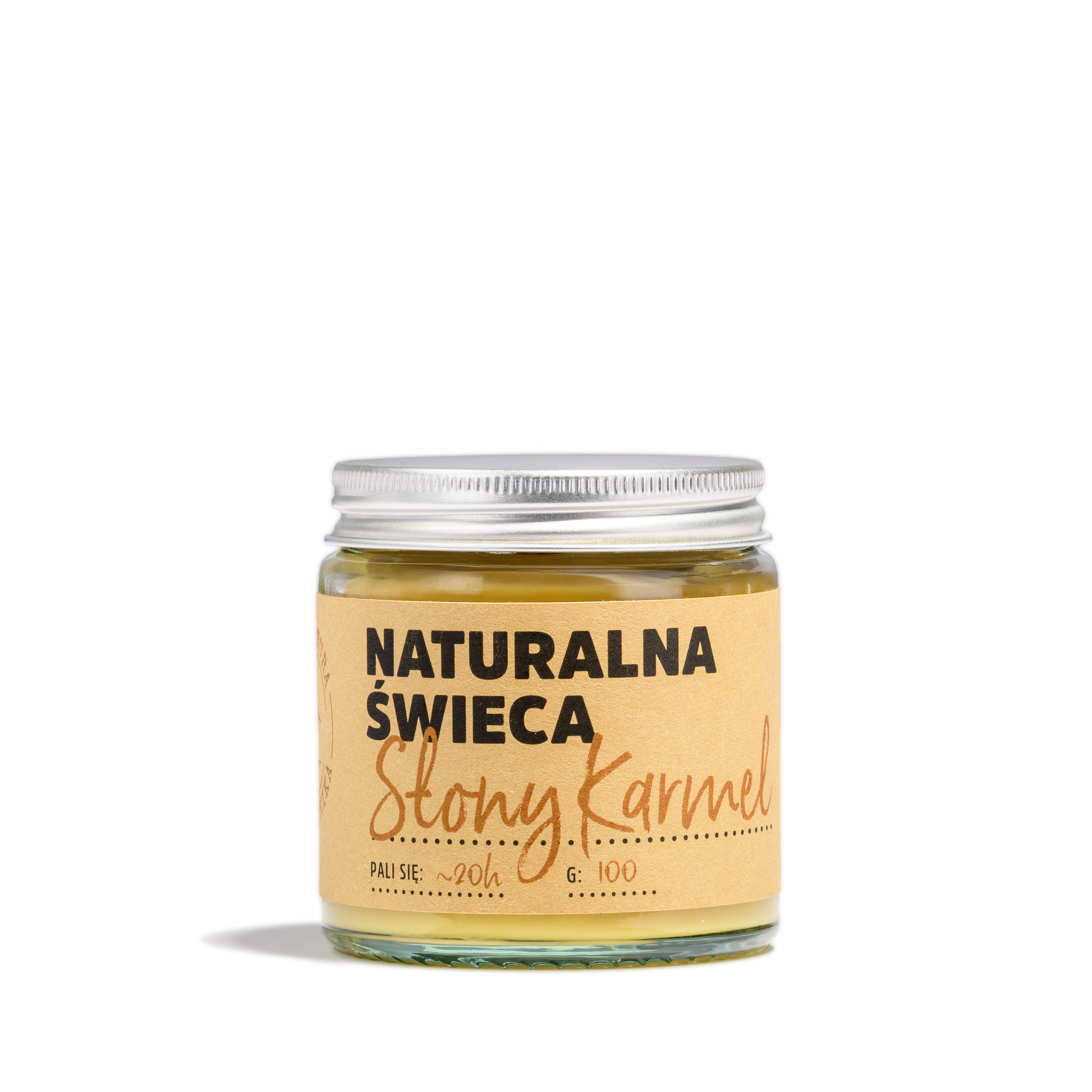 Naturalna Świeca Sojowa Słony Karmel